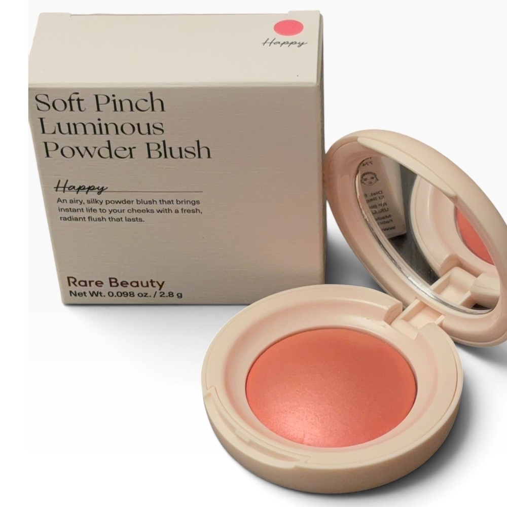 Rare Beauty Soft Pinch Luminous Powder Blush Happy Pink 0.098oz 2.8g NIB